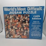Buffalo Games World's Most Difficult Jigsaw Puzzle Cats 529PC Double-sided 1995. Fixed Price $12.00.