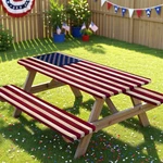 Picnic Table With Bench Windproof Waterproof Covers.... Fixed Price $21.34.