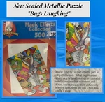 New Looney Tunes Magic Effects 500 Puzzle "bugs Bunny Laughing" Mettalic Sealed. Fixed Price $38.00.