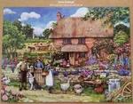 Milton Bradley Jigsaw Puzzle 1000 Pc Farm Cottage Family Field Flowers 27X20. Fixed Price $13.48.