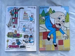 Vtg Lot Of 2 1987 Humpty Dumpty Wooden Puzzle Golden Western Things Do. Fixed Price $18.00.