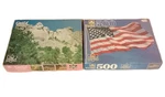 2 Vintage Golden Guild Jigsaw Puzzles (mt. Rushmore + Grand Flag). Fixed Price $5.99.