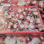 2016 Crazy Santas Candy Cane White Mountain 1000 Piece Puzzle 24" X 30". Fixed Price $10.00.