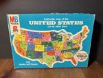 Vintage Milton Bradley Map Puzzle United States Wood World Usa. Fixed Price $49.99.