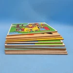 Vtg 80S Playskool Golden Wooden Puzzles Lot Of 10 Disney Sesame Kids. Fixed Price $69.99.