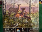 Sunsout Bruce Miller 500 Piece Puzzle "spring Twins" Mom W/fawns 18X24 New. Fixed Price $29.95.