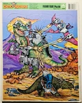 Vintage 1988 Tyco Dino Riders 14.5"X11.5" Frame Tray Puzzle Rare Htf Golden 80S. Fixed Price $19.99.