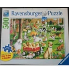 Ravensburger 500 Piece Puzzle With Dogs At The Park Animals Speed Puzzling. Fixed Price $9.98.