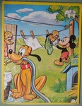 Pluto Mickey Jaymar Disney Jumbo Puzzle 22" X 17" Vintage 1960S. Fixed Price $13.97.
