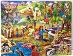 Larsen Zoo Cardboard Tray Puzzle 48 Pieces (12 Animal Shaped Pcs) Norway 11X14". Fixed Price $19.99.