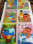 6 Playskool Sesame Street Wooden Puzzles Vintage Big Bird Oscar Ernie Bert. Fixed Price $42.00.