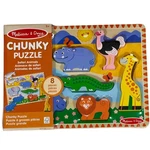 Melissa & Doug Chunky Puzzle Safari Animals 8 Piece Wooden Educational Toy. Fixed Price $8.87.