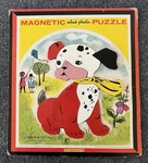 Vintage Magnetic Inlaid Plastic Puzzle Puppy 10PC Playskool 6580A. Fixed Price $9.99.