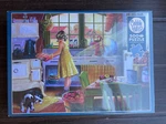 Cobble Hill Puzzle Apple Kitchen 500 Piece Poster Included Girl Cooking 40S. Fixed Price $25.00.