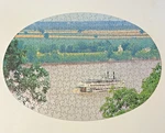 Warren Built Rite Oval Jigsaw Puzzle Mississippi River Boat 325 Pieces Complete. Fixed Price $6.32.