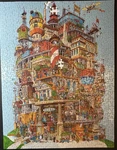 1977 Verticalville Springbok Puzzle *missing 3 Pieces* Hallmark PZL4085. Fixed Price $39.95.