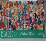 Complete Mb Collage Time Fashion Memories / Souvenirs Mode 1500 Jigsaw Puzzle. Fixed Price $30.00.