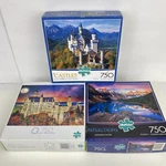 Buffalo Majestic Castles Mountains 750 Piece Jigsaw Puzzle Neuschwanstein. Fixed Price $12.95.