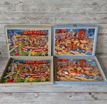 2 Vintage Victory Wood Jigsaw Puzzle England Complete Seaside Fun At The Fair. Fixed Price $34.00.