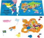 Mapology World Puzzle - Includes Country Flags & Capitals Fun Jigsaw. Fixed Price $36.53.