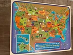 Vintage 1968 United States Usa Map Frame Tray Puzzle Golden 4560-32 Pre Owned. Fixed Price $19.00.