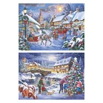 Christmas Coming Set Of 2 500 Big Piece Jigsaw Puzzles Hop New. Fixed Price $51.99.