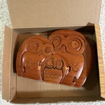 Owl Family Inlaid Wooden Puzzle Handcarved Fun Games. Fixed Price $20.00.