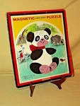 Panda Puzzle Frame Tray Magnetic Inlaid Plastic Teach Tot T6580A Playskool.. Fixed Price $14.99.