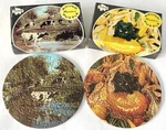 Lot 2 Tuco Round Miniature Puzzles Black Cat Farm Animal Over 55 Pc Jigsaw VTG58. Fixed Price $16.99.