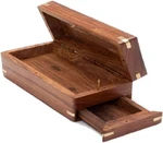 Secret Enigma Brainteaser Puzzle Box Case Holder With Hidden Compartment Wooden. Fixed Price $32.97.