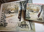 1992 Cardinal Christmas Charles Wysocki Americana Mb 4679-12 Puzzle Complete. Fixed Price $20.00.