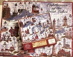 Heritage Lighthouses Of The Great Lakes Jigsaw Puzzle 1000 Pieces Bev Schreiber. Fixed Price $25.00.