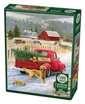 Cobble Hill Jigsaw Puzzle; Christmas On The Farm; Greg Giordano; 1000 Pcs Lgbox. Fixed Price $15.95.