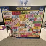 White Mountain 1000 Piece Concert Tickets Music Jigsaw Puzzle Bonus Poster. Fixed Price $10.00.