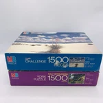 Lot Of 2 Milton Bradley Mb Jigsaw Puzzles 1500 Pieces Italy And New Mexico. Fixed Price $29.99.