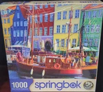 Springbok Colorful Boats 1000-PIECE Architecture Jigsaw Puzzle, Interlocking. Fixed Price $8.00.