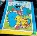 Vtg Sealed 1994 Jim Henson Playskool Cookie Monster Wooden Puzzle 315-07 8 Pcs. Fixed Price $39.99.