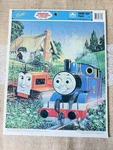 Thomas The Train W/ Terence Tractor Golden Frame Tray Board Puzzle #8346-VTG. Fixed Price $19.99.