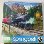 Springbok Timber Pass 1000PC Jigsaw Puzzle Steam Locomotive Landscape Used. Fixed Price $239.26.