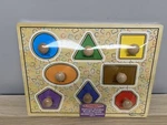 Melissa & Doug Jumbo Knob Wooden Puzzle Geometric Shapes. Fixed Price $20.00.
