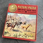 Vtg Gold Seal By Whitman Jigsaw Puzzle 500 Pc 'palomino' Cowboy Western Good. Fixed Price $12.00.