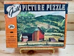 C1940-50S Vintage Whitman Guild The Red Barn Jigsaw Puzzle Farm Scene. Fixed Price $49.00.