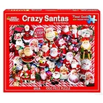 New. Crazy Santas Candy Cane Vintage White Mountain 1000 Piece Puzzle. Fixed Price $18.25.