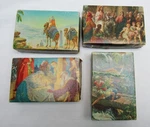 Vtg Tuco Miniature Jigsaw Puzzles Set Of Complete 1940S/50S Thick Bible Story. Fixed Price $39.99.