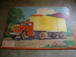 Vintage 1955 Milton Bradley 15 Piece Truck Frame Tray Puzzle. Fixed Price $19.99.