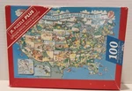 Springbok 100 Piece Puzzle Map 50 Fabulous Fun-filled States Vintage. Fixed Price $8.99.