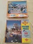 2 Vintage Picture Puzzles Warren Built Rite Landscape 500 Piece Unchecked. Fixed Price $22.94.