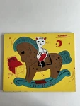 Vintage Wooden Playskool Puzzle #330-19 Rocking Horse 12 Pieces. Fixed Price $5.00.