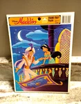 Vintage Disney's Aladdin & Jasmine 12 Piece Golden Frame Tray Puzzle 8200-B Bks. Fixed Price $7.95.