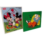 Playskool Wooden Puzzles Mickey Falling Love And Little Boy Blue Vintage. Fixed Price $13.99.